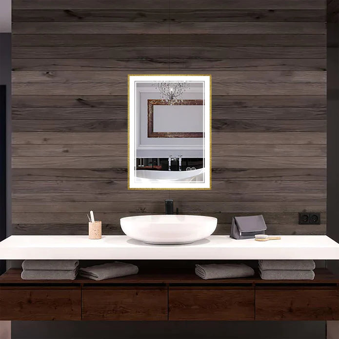 Front-lit Framed Bathroom LED Vanity Mirror - LEDBMF217