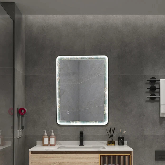 Bathroom LED Vanity Mirror (Amazon Green Background) - LEDBMF217GSLAB