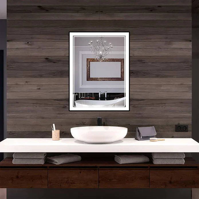Front-lit Framed Bathroom LED Vanity Mirror - LEDBMF217
