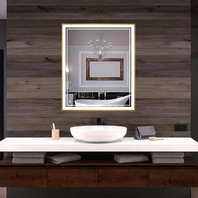 Front-lit Framed Bathroom LED Vanity Mirror - LEDBMF217