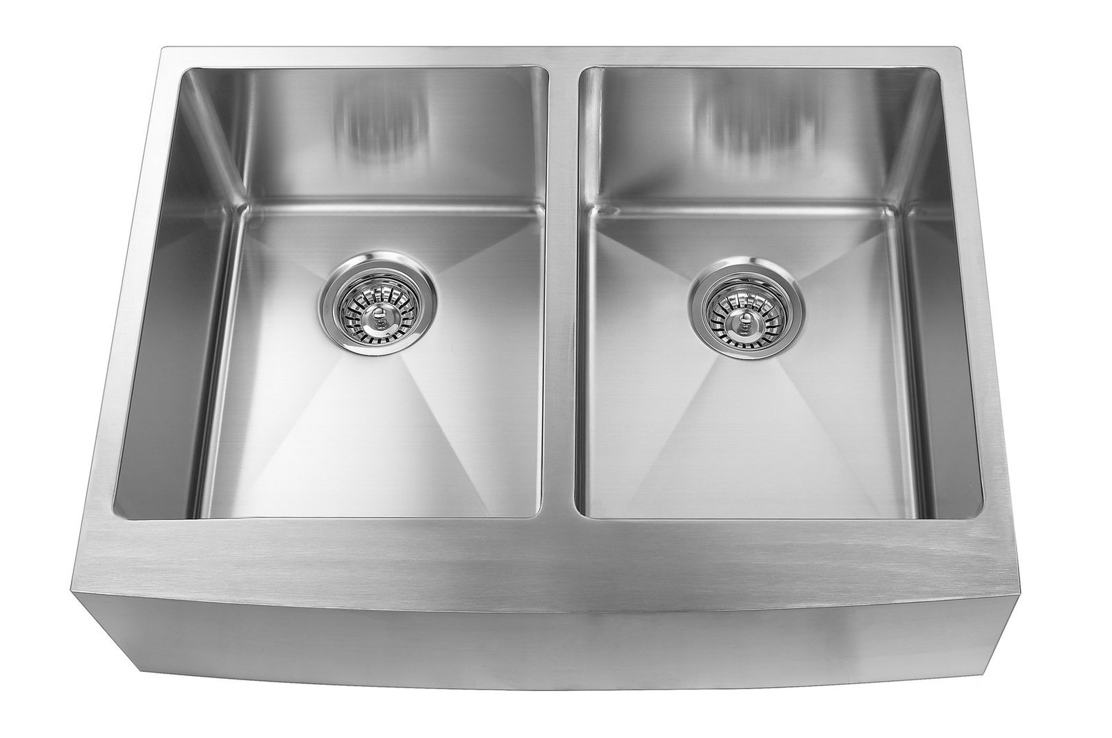 ES-3020-10D-RD-AP Farmhouse/Apron Double Kitchen Sink - 30" - Stainless Steel - Image 1