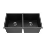 32 " Black Double Quartz undermount Sink