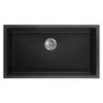32 " Black Single Quartz undermount Sink