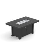 FlameHaus Blaze Propane Gas Fire Table - 55,000-BTU - 52-in - Black Aluminum