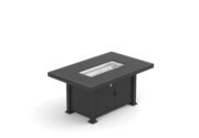 FlameHaus Blaze Propane Gas Fire Table - 55,000-BTU - 52-in - Black Aluminum - Image 5