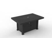 FlameHaus Blaze Propane Gas Fire Table - 55,000-BTU - 52-in - Black Aluminum - Image 2