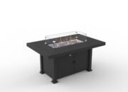 FlameHaus Blaze Propane Gas Fire Table - 55,000-BTU - 52-in - Black Aluminum - Image 3