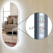MODERNO Runway Style Backlit Frameless Bathroom LED Mirror - Image 4