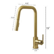 CASCADE Single Handle Pull-down Spray Kitchen Faucet - Image 2