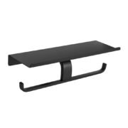 Bathroom Toilet Paper Double Holder With Shelf