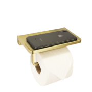 MADISON Bathroom Toilet Paper Single Holder with Shelf - Image 3