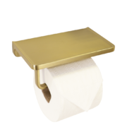 MADISON Bathroom Toilet Paper Single Holder with Shelf - Image 7