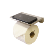 MADISON Bathroom Toilet Paper Single Holder with Shelf - Image 9