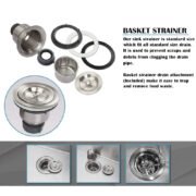 33" Mission Undermount Kitchen Sink-16G Double Bowls - Image 4