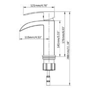 SATRO Single Hole Bathroom Faucet - Image 6