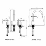 ELEGANTE Three Holes Widespread Bathroom Faucet - Image 8