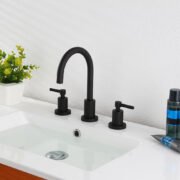 ELEGANTE Three Holes Widespread Bathroom Faucet
