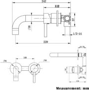 ELEGANTE Wallmount Bathroom Faucet - Image 5