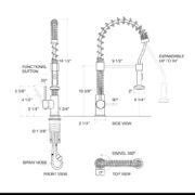 EDISON Pull-out Dual Spray Kitchen Faucet - Image 6