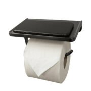 MADISON Bathroom Toilet Paper Single Holder with Shelf - Image 4