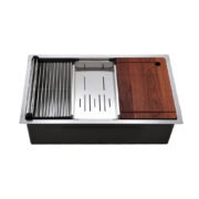 32" Workstation Undermount Double Bowls 50/50 Kitchen Sink In 16 Gauge - Image 9