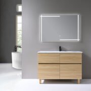 Modern Floor Cabinet Vanities Combination Kit 1 - FV3810 + BASIN3810 - Image 2