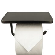 MADISON Bathroom Toilet Paper Single Holder with Shelf - Image 2