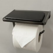 MADISON Bathroom Toilet Paper Single Holder with Shelf - Image 8