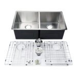 33" Mission Undermount Kitchen Sink-16G Double Bowls