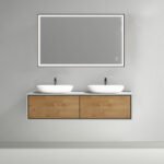 Modern Wallmount Vanities Double Drawer - WV0812WD
