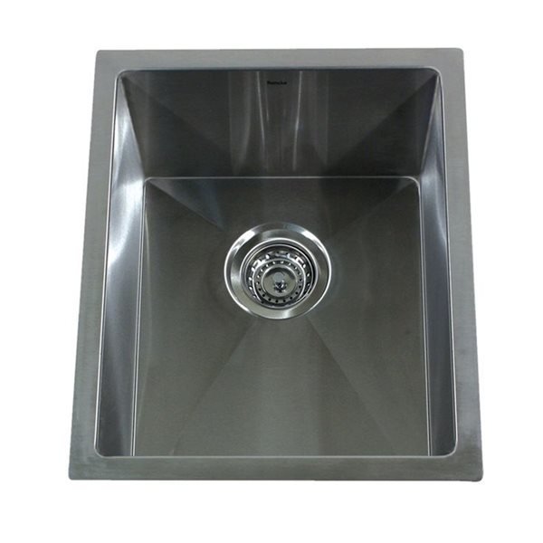 15" Black Bar Stainless Steel -Nano Coated PVD Sink - ES-1518-8S-BLK
