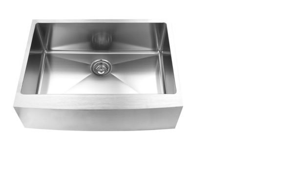 Farmhouse/Apron Kitchen Sink - 30" - Stainless Steel - ES-3020-10S-RD-AP