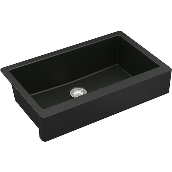 32 " Black Single Quartz undermount Sink - ES-3220-10S-QTZ-AP