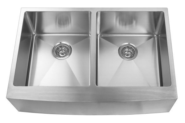 Farmhouse/Apron Kitchen Sink - 33" - Stainless Steel - ES-3320-10D-RD-AP