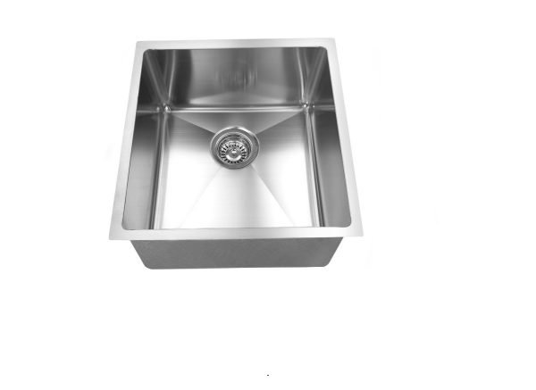 Single Undermount Sink - 17.75" - Stainless Steel - Nickel - ES-4045-8S-RD