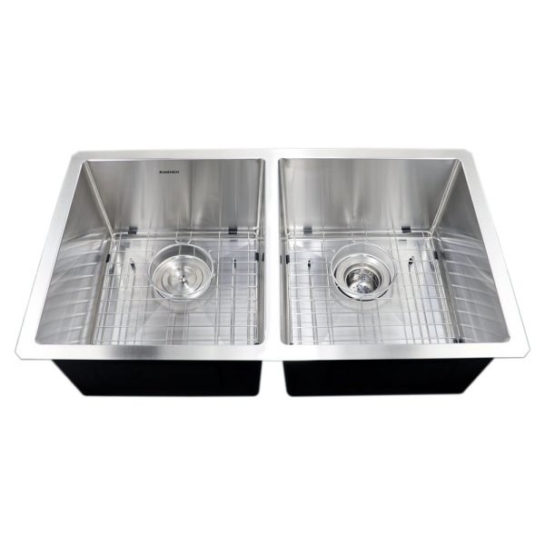30" Mission Undermount Kitchen Sink-18G Double Bowl - UN1414