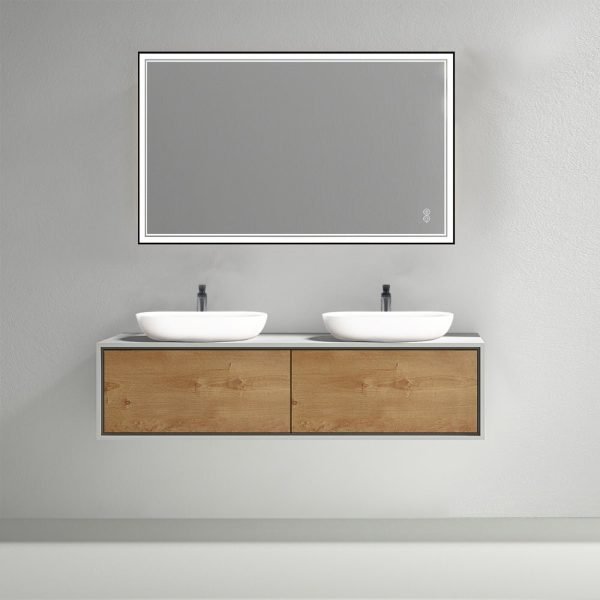 Modern Wallmount Vanities Double Drawer