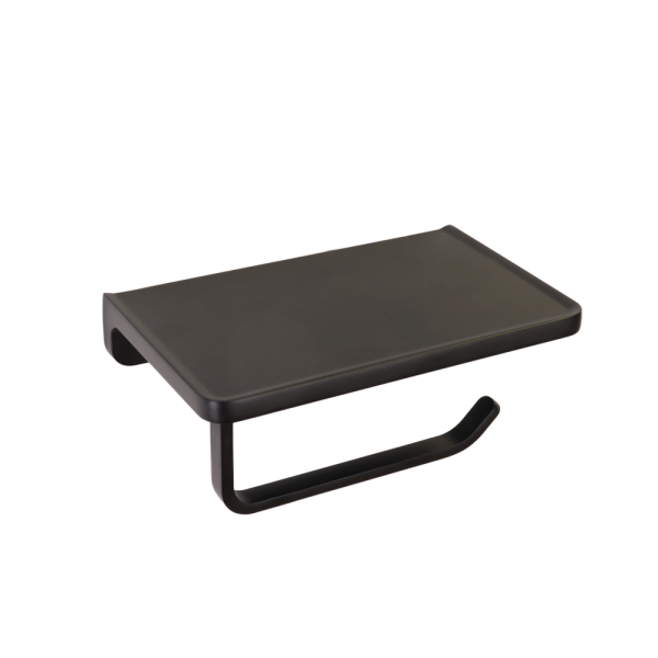 MADISON Bathroom Toilet Paper Single Holder with Shelf