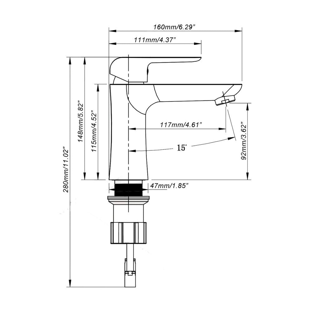BOSTON Single Hole Bathroom Faucet - Image 7