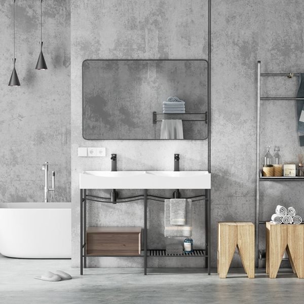 European Single Bathroom Vanity with Ceramic Vanity Top - VPSC27-43