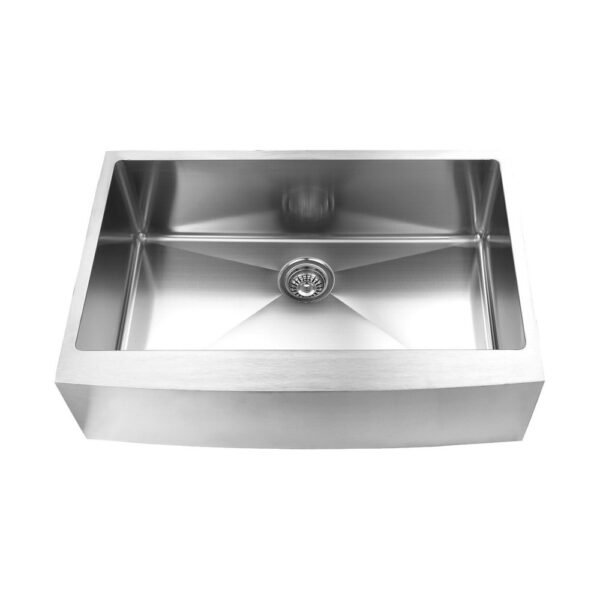 Farmhouse/Apron Kitchen Sink - 33" - Stainless Steel - ES-3320-10S-RD-AP