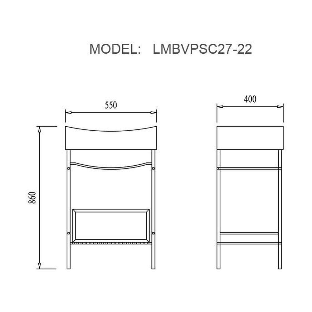 European Single Bathroom Vanity with Ceramic Vanity Top – VPSC27-22