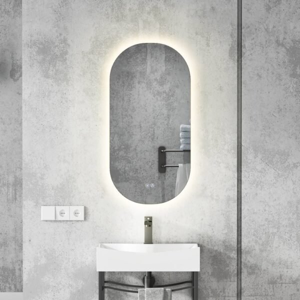 MODERNO Runway Style Backlit Frameless Bathroom LED Mirror
